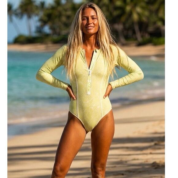 Volcom Other - VOLCOM X COCOHO• TROPICOCO BODYSUIT ONE-PIECE SWIMSUIT CITRON